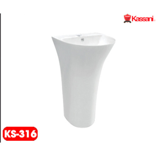 CHẬU LAVABO CHÂN ĐỨNG LIỀN KHỐI KASSANI 316